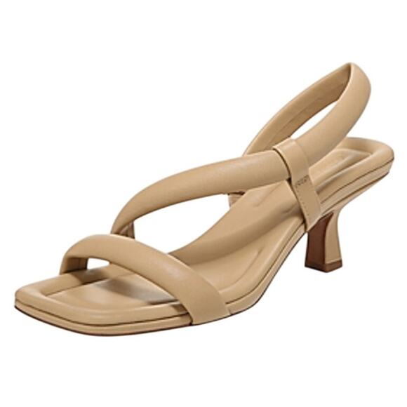 Vince Womens Coline Sandal Heel US 5.5M EU 35.5 Tan Nude Leather NIB - Picture 2 of 13